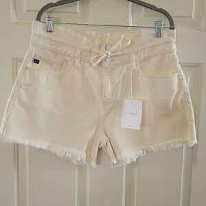 KanCan Cream High Waist Women Shorts